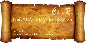Csütörtöki Róza névjegykártya